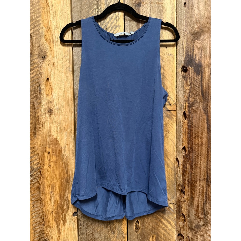 Athleta Twist Back Tank Top Womens S Blue Yoga Athleisure Minimalist Soft